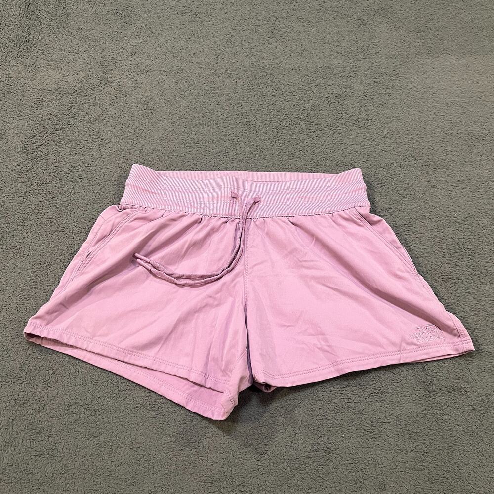 The North Face Pink Drawstring Mini Shorts Athletic Casual Women's Size Small